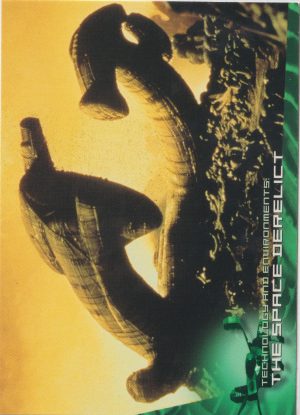 The Space Derelict - Card 47 from the 1996 Alien Legacy trading cards produced by Inkworks.