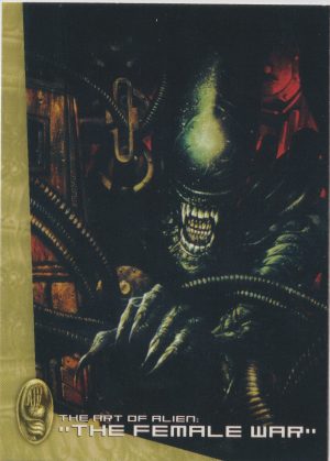 The Female War - Card 63 from the 1996 Alien Legacy trading cards produced by Inkworks.