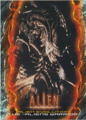The Aliens Warrior - Card 69 from the 1996 Alien Legacy trading cards produced by Inkworks.