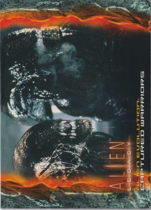 Captured Warriors - Card 76 from the 1996 Alien Legacy trading cards produced by Inkworks.
