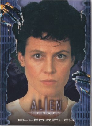 Ellen Ripley - Card 82 from the 1996 Alien Legacy trading cards produced by Inkworks.