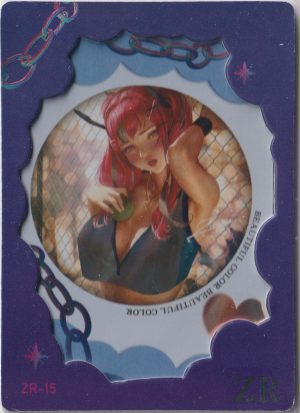 BC_ZR_15 a trading card from Mosiac's excellent waifu set: Beautiful Color. This set features hyper-realistic AI artwork styles