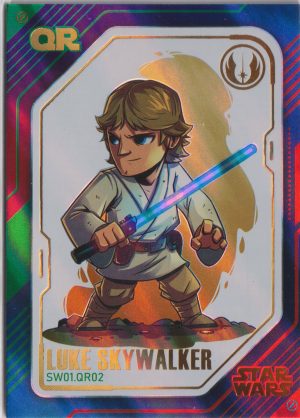 SW01.QR02 Luke Skywalker, a trading card from the amazing Star Wars Pre Release set by Step Inn Games Ltd now known as Cartoon House