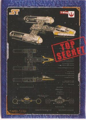 SW01.ST01 Y-Wing, a trading card from the amazing Star Wars Pre Release set by Step Inn Games Ltd now known as Cartoon House