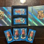 One Piece Endless Treasure set 5's box open showing the beautiful design work. There are 4 packs in front of it.