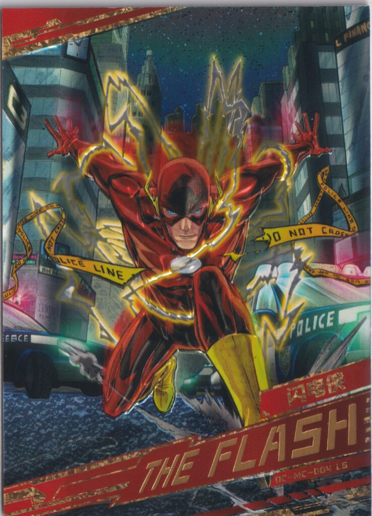 DC-MC-004 a trading card from Kayou's DC anime cards set. This card features the Flash and is quite rare.