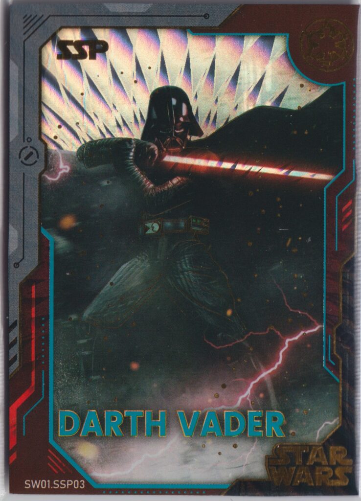 SW01.SSP03 a trading card featuring Darth Vader from the Star Wars Pre Release set from Step Inn Games Ltd. This card is limited to 200 copies