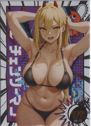 KX2-UR-12, featuring Power, a chainsaw man trading card from the KX-DJ set series 2. It's the most waifu set of Chainsaw Man cards ever produced