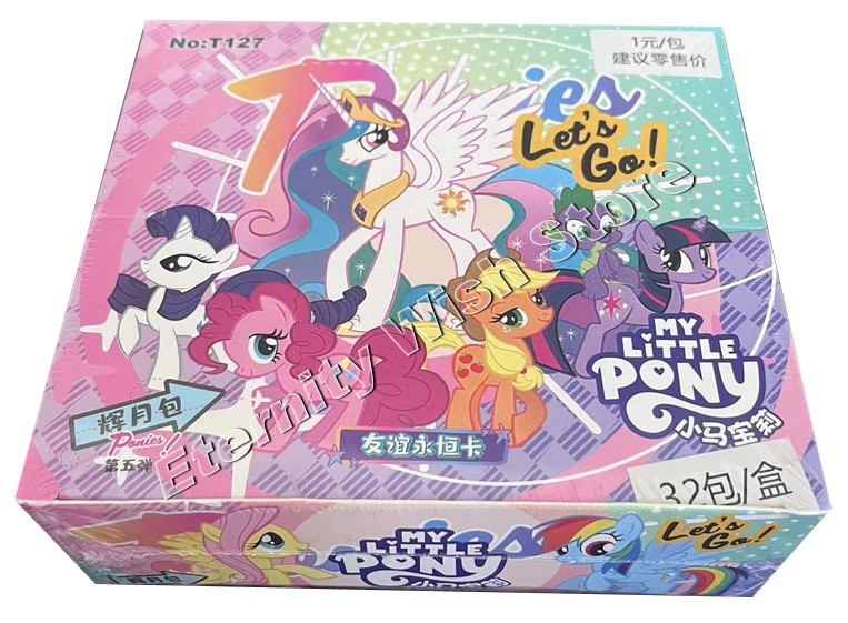 A bootleg box of My Little Pony trading cards, these do not have the Kayou logo on them and are not of the same quality level