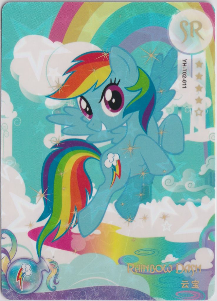 An SR rarity trading card from the My Little Pony Kayou set