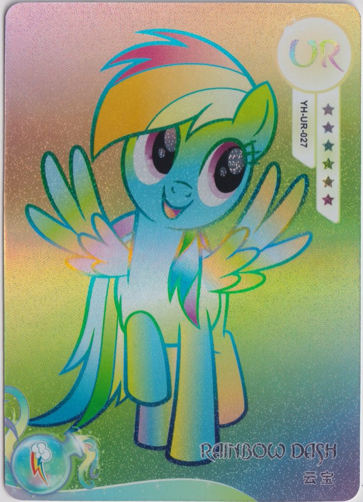 A UR rarity trading card from the My Little Pony Kayou set