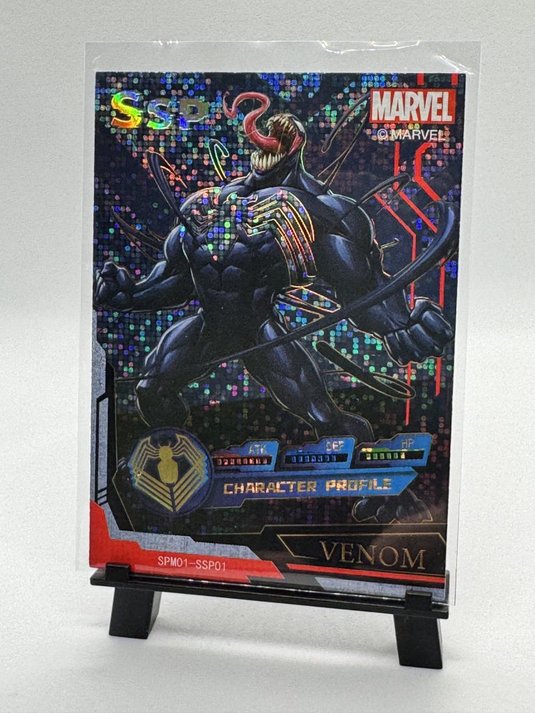 A Venom SSP anime card from the Zhenka Spider-Man trading cards set.